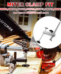 Heavy Duty Steel Miter Saw Clamp Assembly Replacement Hold Down Handles For Woodworking Crews With Ballistic Grip and Dope Accuracy When Chucking Down Rough Lumber on saw.