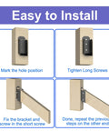 Installation steps for 4 Pairs 30 Degree Deck Stair Connectors For Wood Posts 201 Stainless Steel 2x4 Brackets Stair Handrail Connection Hardware