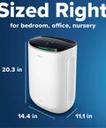Smart Air Purifier And Air Quality Monitor For Medium Rooms Up To 150 Sq Ft With Alexa Enabled WiFi, True HEPA Filtration