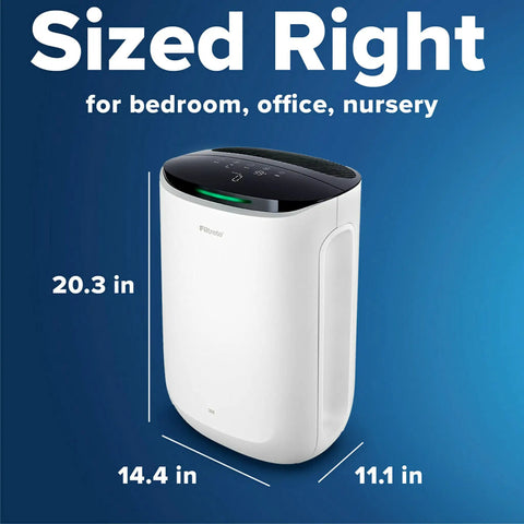 Smart Air Purifier And Air Quality Monitor For Medium Rooms Up To 150 Sq Ft With Alexa Enabled WiFi, True HEPA Filtration