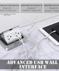 Legit Heavy Duty Pop Up Floor Electrical Outlet Cover With 20 Amp Power And Quick Usb Charging Silver Retractable Recessed Socket for charging devices.