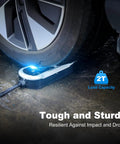 Snappy Plug And Play 16A Level 1 And 2 Electric Vehicle Charger With Chill Smart Lcd Display, resilient against impact and drops.