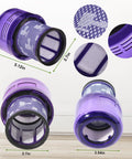 3 Pack Dyson Vacuum Filter Replacement For V15 Detect V11 Torque Drive And V11 Animal Cordless Vacuum Models Compare To Part 970013 02