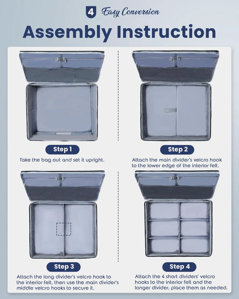 Assembly instructions for Ultimate Golf Trunk Organizer For Gear, Shoes And Accessories For Men And Golfers, step-by-step guide.