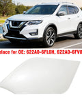 Nissan X Trail Rogue Tow Hook Cover Left Front Bumper Towing Eye Cap Replacement For 2017 2018 2019 2020 White Driver Side Easy Install Compatible With 622A0 6FL0H 622A0 6FV0A