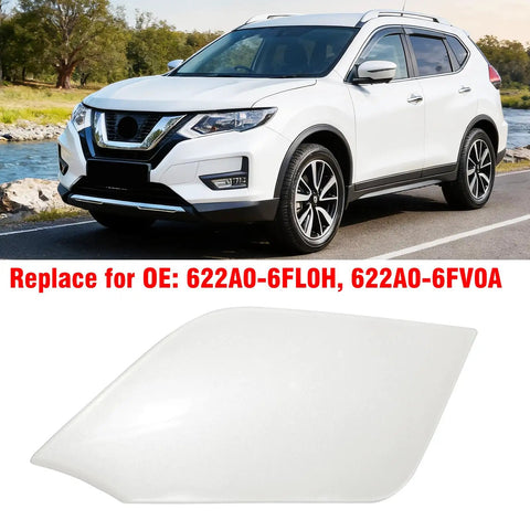 Nissan X Trail Rogue Tow Hook Cover Left Front Bumper Towing Eye Cap Replacement For 2017 2018 2019 2020 White Driver Side Easy Install Compatible With 622A0 6FL0H 622A0 6FV0A