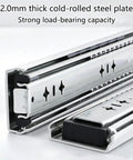Garage Ready Heavy Duty Drawer Slides Full Extension Ball Bearing Rails Side Mount Cabinet Runners For Workbenches 58 Inch rust proof steel.