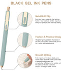 Black Gel Pens 0.5mm Fine Point Retractable With Smooth Quick Dry Ink and Metal Gold Clip 10 Pack A True Office Workhorse