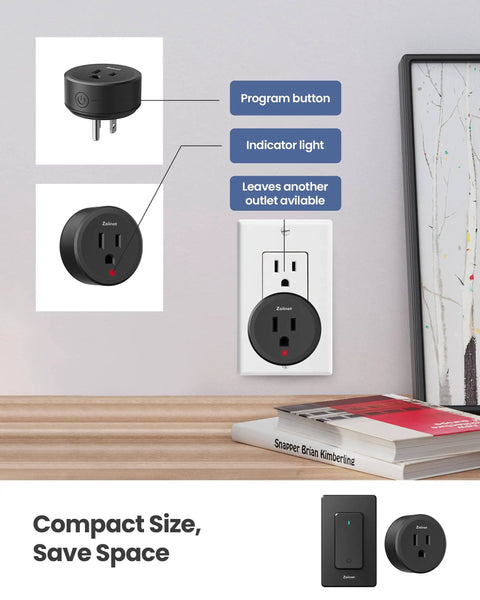 Removable Buckle Remote Outlet Switch Wall Mount Or Portable 300 Ft Range 1500W On Off Power For Home Appliances No Wiring