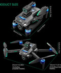 4K GPS Camera Drone With Obstacle Avoidance and Auto Return, Brushless FPV Motors, 5G Transmission, folded and unfolded view