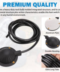 Heavy Duty Air Foot Pedal Switch With 8 Foot Hose For Air Activated Drain Cleaning Machines A Real Workhorse That Fits Ridgid K 400 K 380 K 3800 K 750 K 7500 General Spartan Electric Eel Trojan, shown with aluminum plate and durable housing.