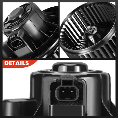 Close-up of HVAC A C Blower Motor With Fan Cage Replacement For Chevy GMC Cadillac Trucks, detailed inlet and fan cage design.