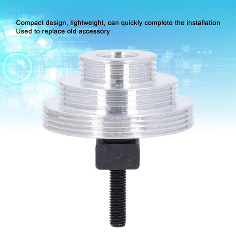Mini Lathe Belt Transition Pulley with Spindle for MX 210 WM 210, aluminum part, front view