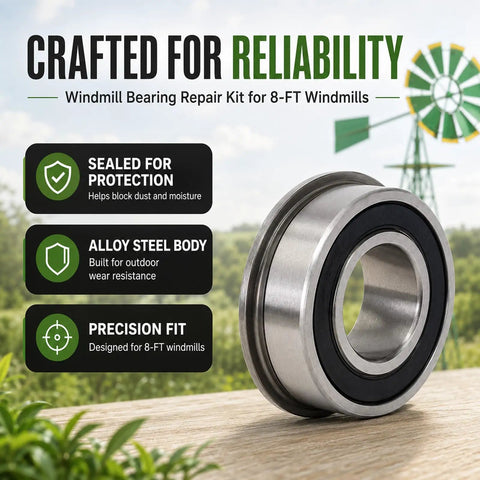 All In One Bearings Repair Kit For 8 Ft Lawn Garden Windmill Fan Hub 1/2 Inch ID X 1 3/8 Inch OD with reliability features
