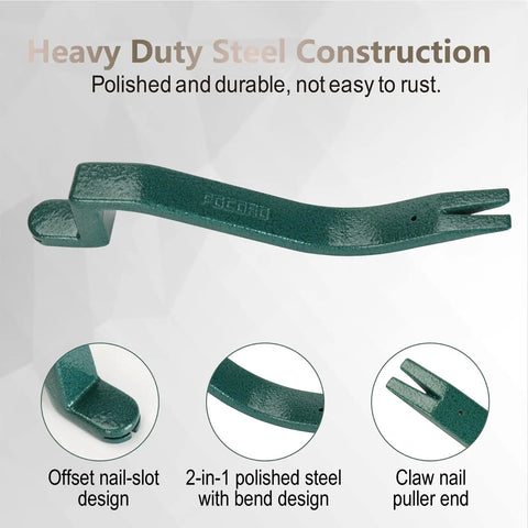 2 In 1 Roof Shingle Removal Tool And Nail Puller For Safe Shingle Replacement, Quick Pry Bar Roofing Tool, offset nail-slot