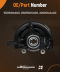 Front Right Steering Knuckle And Wheel Bearing Hub Assembly For Honda CRV 2.4L 2007 2008 2009 Direct Fit High Strength Cast Iron