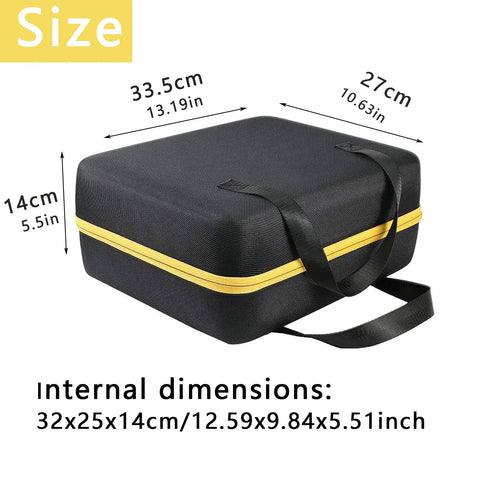 Hard Case For DEWALT DCC020IB 20V Max Tire Inflator Replacement Protective Carry Case With Soft Inner Lining dimensions shown