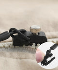 Close-up of zipper slider repair using Zipper Repair Kit 3 Piece Universal Puller Tool Set For Jackets Boots Luggage And Backpacks Quick Zip Slider Replacement For Sewing Travel And Outdoor Gear Repair No Sweat DIY.