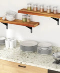 12 Pack 16 By 10 Inch Built Like A Tank Metal L Shaped Shelf Brackets Wall Mounted with kitchen shelves holding jars and bowls