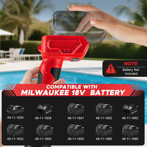 Cordless Water Transfer Pump, Brushless 1400 GPH Stick Pump, Milwaukee M18 Battery Compatible shown by pool