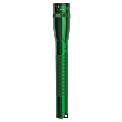 Green LED Mini Flashlight 332 Lumens Dual AA Powered Built Tough Pocket Light For Everyday Carry Outdoors Work And Home Use Aluminum Body