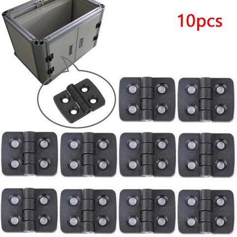 10 Pcs Mini Plastic Door Hinge Set For Cabinets And Drawers ABS Hardware Hinge For Jewelry Boxes Small Butt Hinges displayed