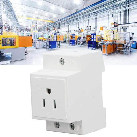 Built Like A Tank Din Rail Power Outlet Socket With Flame Retardant Nylon Housing and real deal copper conductors for dependabl