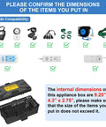 Image highlighting the dimensions and compatibility of devices fitting in the Beefy Medium Outdoor Electrical Box IP54 Weatherproof Cover.