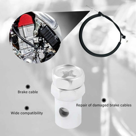 Brake cable and fitting for 20 Piece Universal Throttle Cable Ends One Eighth Inch Fittings For Cars, Bicycles, Motorcycles, Lawn Mowers And ATVs.