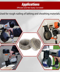 Collated wire coil of Stainless Steel Ring Shank Siding Nails 1-3/4-Inch X.090-Inch with nail guns for outdoor projects.