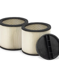 2-Pack Reusable Large Wet And Dry Vacuum Cartridge Filter for heavy duty cleanup, showing size and material details.