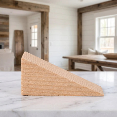 20 Pack Wooden Door Stop Wedges For Carpeted Floors Triangular Non Slip Heavy Duty Door Stoppers on table