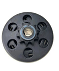 Top view of Go Kart Clutch Centrifugal Workhorse with five eighth inch bore and ten tooth sprocket for 40 41 420 chain.