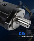 Close-up of Drop-In Hydraulic Motor Replacement For Eaton Char-Lynn 2000 Series Gerotor with construction equipment in background.