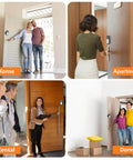No Drill Anti Theft Video Doorbell Mount for Quick Setup in Apartments and Homes, installed on various residential doors