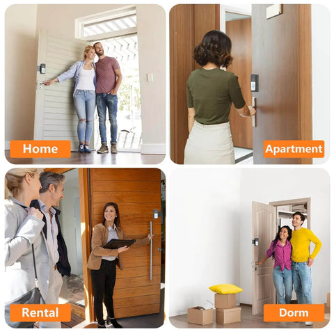 No Drill Anti Theft Video Doorbell Mount for Quick Setup in Apartments and Homes, installed on various residential doors