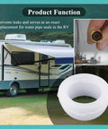 Plastic Santoprene Swivel Seal Kit Easy Install Half Inch PEX For RV Water Lines Includes 10 Gasket Cones Fits PEX Fittings And Swivel Connectors Replacement Washer For RV Plumbing, white seal ring