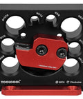 Front view of Compact Dowel Cutter Plate With Indexable Carbide Inserts For Drills Eight Imperial Holes From Five Sixteenths To Three Quarters Of An Inch In One Sixteenth Inch Increments Pro Grade Sleek Dowel Maker For Smoother Cuts.