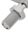 Close-up of M16 x 1.5 threaded end of Built Like A Tank Stainless Steel Indexing Plunger with locking bolt mechanism.
