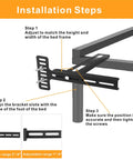 Installation steps for Universal Headboard Brackets For Adjustable Beds And Metal Frames With Heavy Duty Wall Mounting Kit.