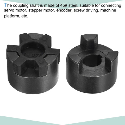 Flexible Coupling Shaft 15mm to 19mm Bore 53mm by 44.5mm Motor Coupler Joint for servo and stepper motors on white background