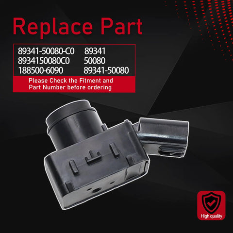 Ultrasonic Parking Sensor Kit For 2020 To 2025 Toyota And Lexus Vehicles With Water Resistant ABS Housing And Easy Install Improved Parking Assist And Reliable Distance Alerts, replacement part 89341-50080-C0