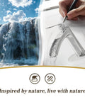 Waterfall inspiring design of Single Handle Waterfall Bathroom Faucet In Brushed Gold With 6 Inch Deck Plate Includes Metal Pop Up Drain Assembly And CUPC Water Supply Lines Fits 4 Inch Single Hole Or 3 Hole Sinks For A Sleek Boss Level Spa Vibe