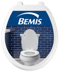 Durable Plastic Toilet Seat Round White Easy Top Tight Hinges For No Bend Install No Fuss Smooth Contours And Clean White Finish