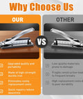 Comparison of beefed-up bench hose crimper kit with five dies and 100 ferrules and a competitor's product for durability and quality