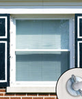 All In One Hurricane Anchor Kit 40 Set Quarter Inch 20 Thread For Window Board Panel And Shutter Mounting With Protective Caps Wing Nuts Installed on window