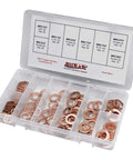 Pro Grade Heavy Duty Copper Washer Assortment Kit Gear Up For Brake Lines And Hydraulic Brakes With Matte Gold Finish