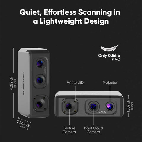 Compact Portable 3D Scanner With Blue LED And Dead Accurate 0.02mm Precision For Flawless Model Reconstruction And No Sweat High Speed 3D Printing Solutions Premium Grade