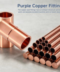 Twelve Pack Quarter Inch Copper Pipe Couplings And Straight Adapters Dead Straight And Built Like A Tank For Hvac Refrigeration And Plumbing Installations With Leak Proof Seals That Work Every Damn Time, showing copper fittings and pipes.