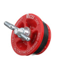 1-1/2 Inch End-Of-Pipe Gripper Plug Built-Tough For Pressure Testing With Mechanical Seal Keeps Plug From Falling In ABS Reinforced Plate For Extra Strength Handles Up To 17 PSI Or 40 Feet Head Durable Pipe Test Plug, red pipe plug